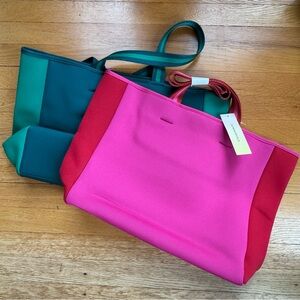 Summersalt 2 Bag pack: Neoprene Pink Hibiscus & Red NWT PLUS Seafoam Green